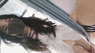 【悠米】《蹂躏绿我的女友》驷马+耳光+蛋蛋强羔2次+强制捆绑+并腿