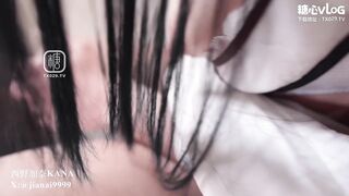 [糖心Vlog] 好利来店员的肉体歉意2 丝足按摩肉棒 奶油肉棒一起吃 肉穴灌满精液 - 西野加奈